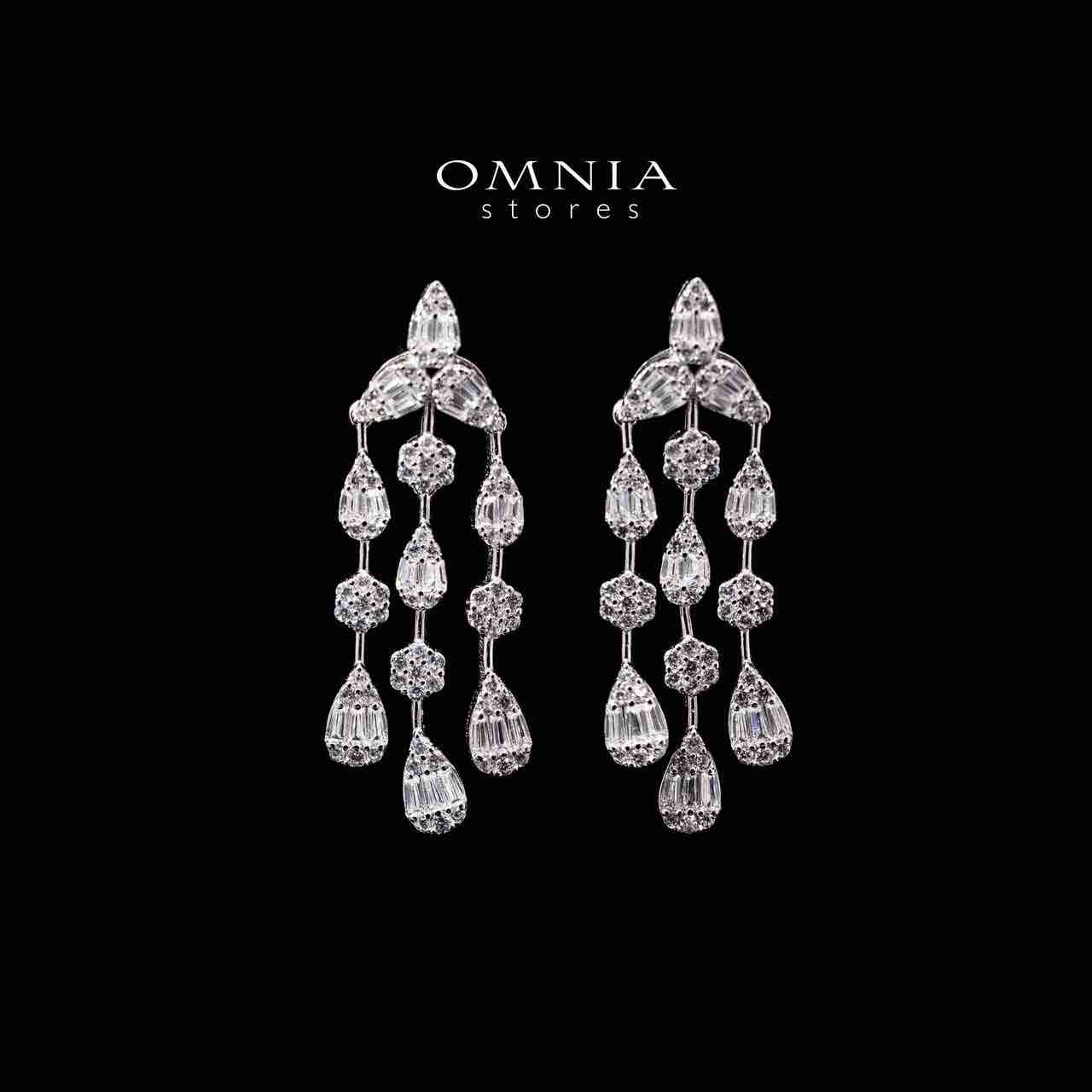 Omnia Rabeea White Bridal Full Set in 925 Silver High Quality Simulated Diamonds - Image 4