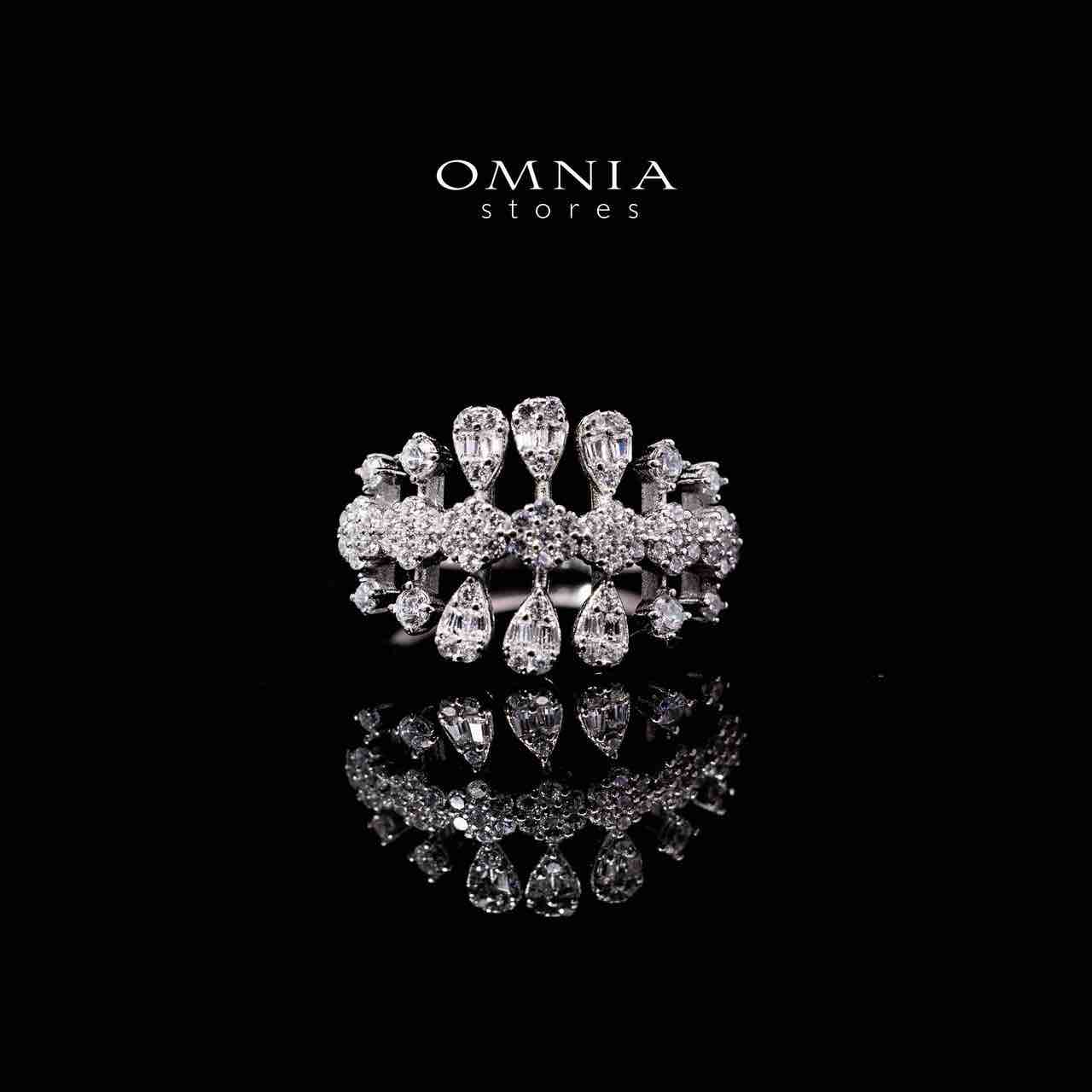 Omnia Rabeea White Bridal Full Set in 925 Silver High Quality Simulated Diamonds - Image 3