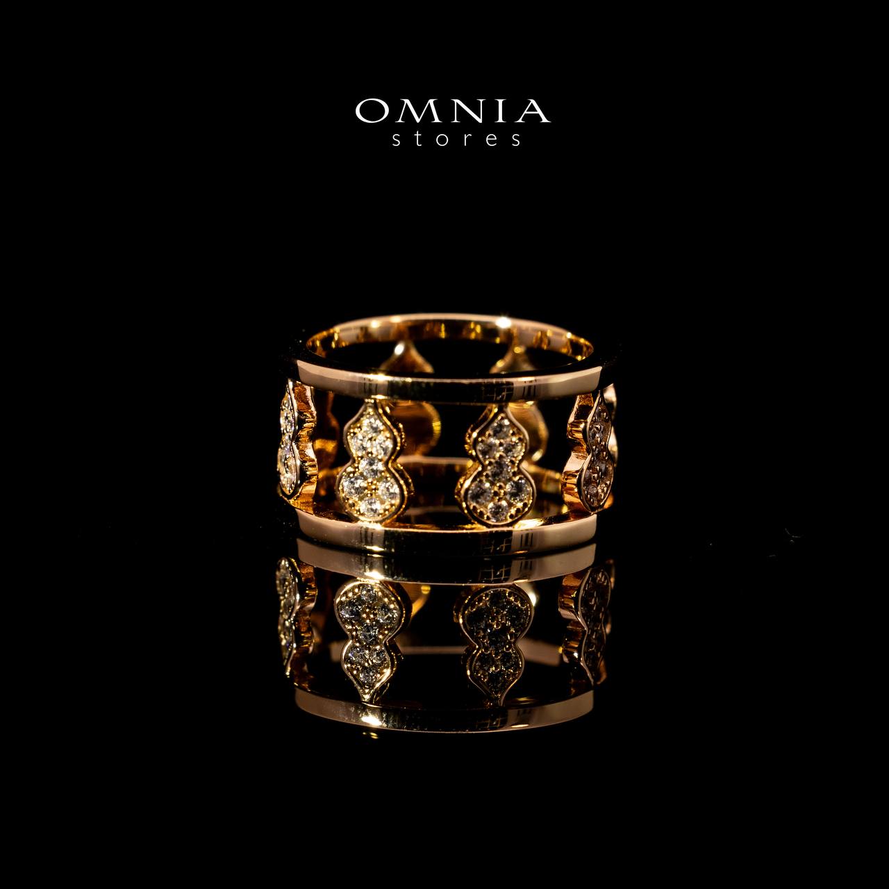 Omnia Nayirah Rose Glod Ring In 925 Silver High Quality Certified Lab Crafted Stones - Image 3