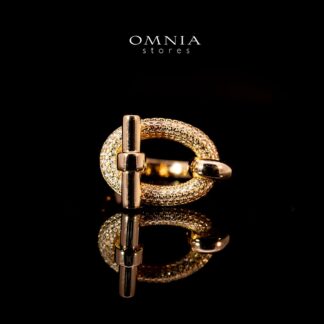 Omnia Najwa Rose Gold Ring In 925 Silver High Quality Certified Lab Crafted Stones