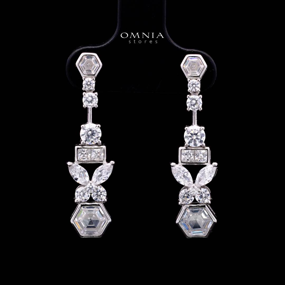 Omnia Nudhar White Bridal Full Set in 925 Silver High Quality Simulated Diamonds - Image 5