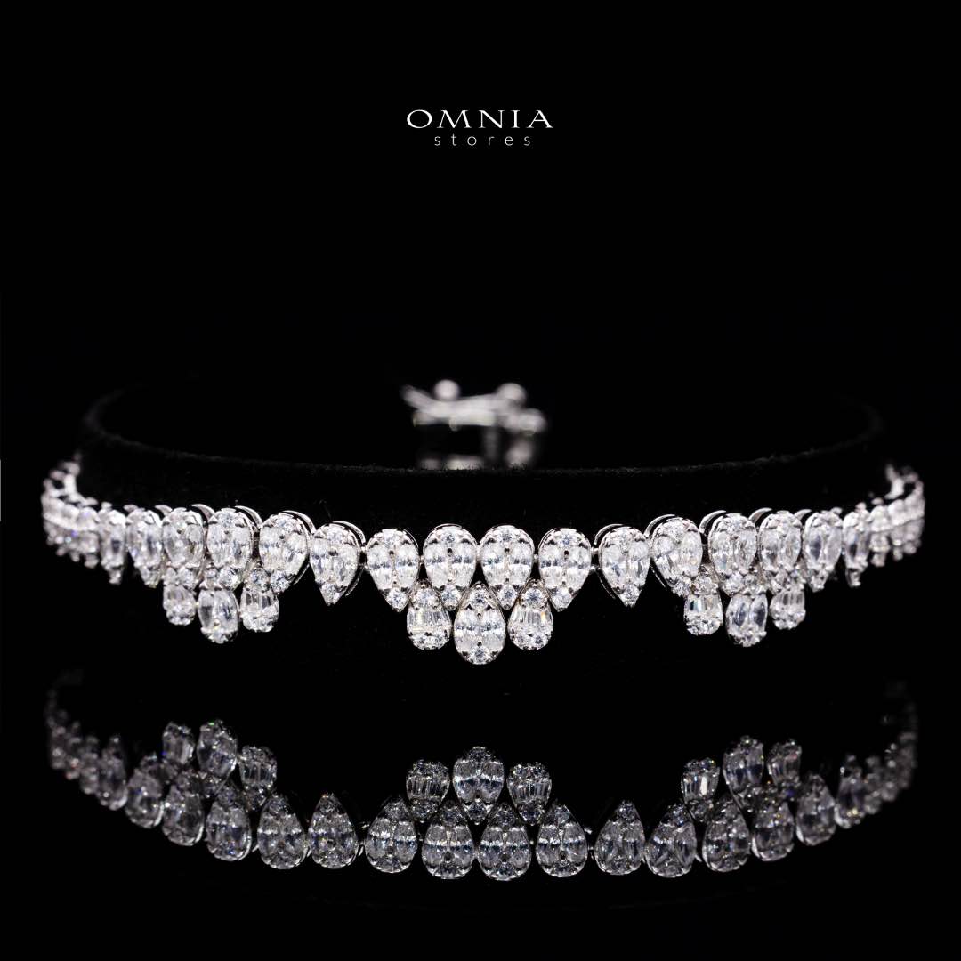 Omnia Lubaba White Bridal Full Set in 925 Silver High Quality Simulated Diamonds - Image 3