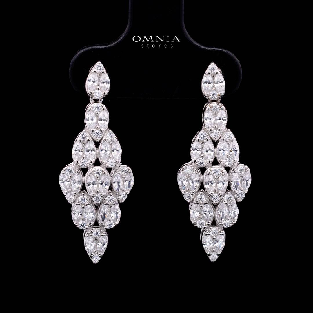 Omnia Lubaba White Bridal Full Set in 925 Silver High Quality Simulated Diamonds - Image 5
