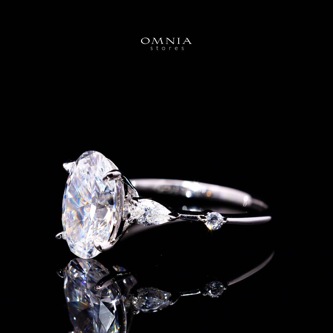 Omnia Aaliyat Silver Ring In 925 Silver High Quality Lab Crafted Stones - Image 2