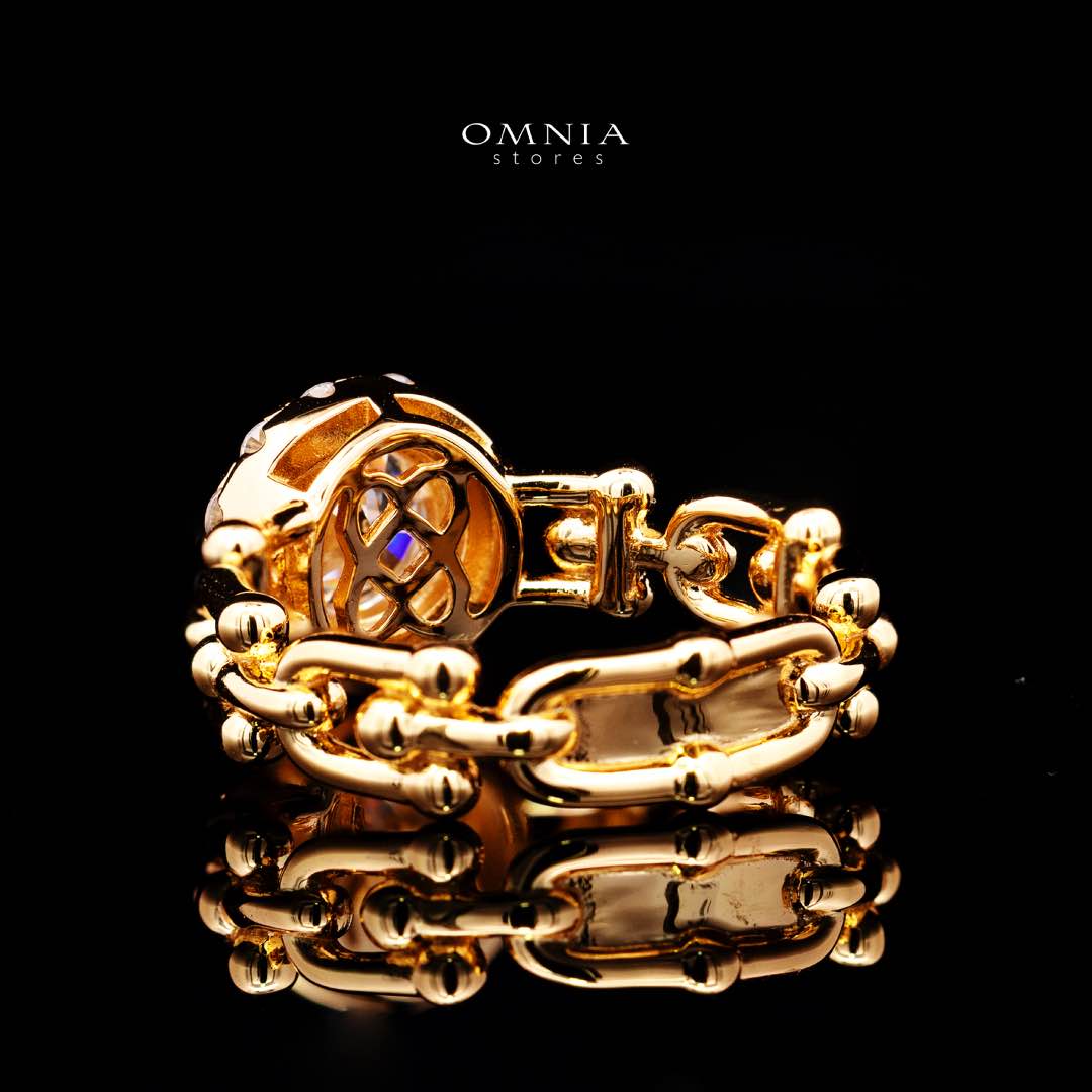 Omnia Shifaa Gold Ring In 925 Silver High Quality Certified Lab Crafted Round Cut Stones 1.25Ct - Image 4