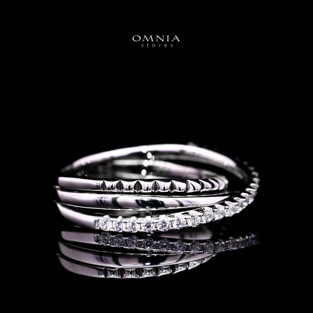 Omnia Suhair Twisted Silver Ring In 925 Silver High Quality Certified Lab Crafted Stones - Image 3