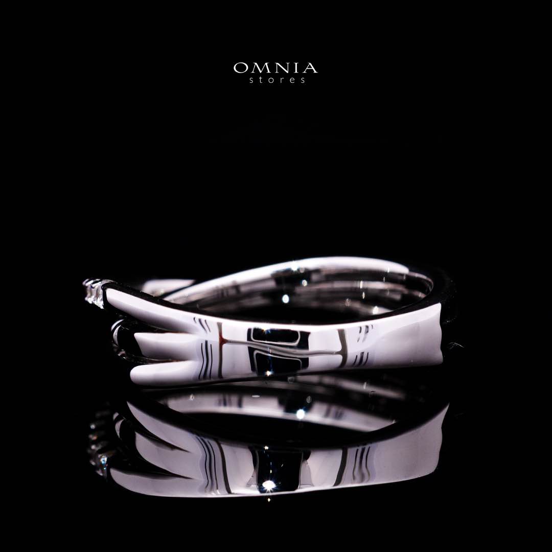 Omnia Suhair Twisted Silver Ring In 925 Silver High Quality Certified Lab Crafted Stones - Image 4