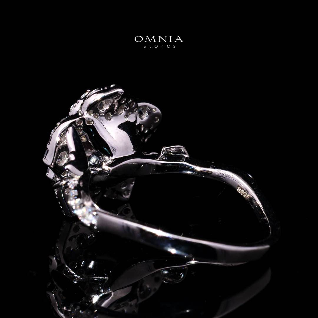 Omnia Haniya White Rose Ring In 925 Silver High Quality Certified Lab Crafted Stones - Image 4