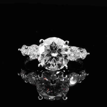 Omnia Thamar White Ring 925 Silver High Quality GRA Certifited High Quality Moissanite Stone 3CT