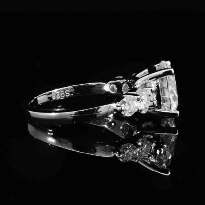 Omnia Thamar White Ring 925 Silver High Quality GRA Certifited High Quality Moissanite Stone 3CT - Image 3