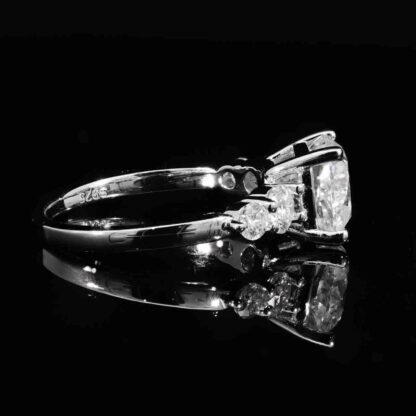 Omnia Munisa White Ring 925 Silver High Quality GRA Certifited High Quality Moissanite Stone 3CT - Image 2