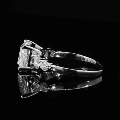Omnia Munisa White Ring 925 Silver High Quality GRA Certifited High Quality Moissanite Stone 3CT - Image 3