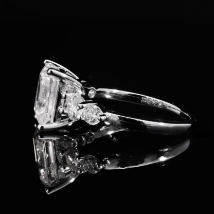 Omnia Nahlah White Ring 925 Silver High Quality GRA Certifited High Quality Moissanite Stone 3CT - Image 2