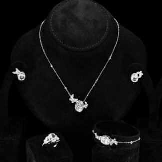 Omnia Maysun White Full Set In 925 Silver High Quality Simulated Diamonds
