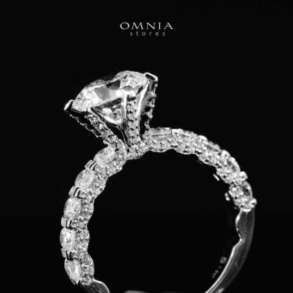 Omnia Rafiya Silver Ring In 925 Silver High Quality Certified Lab Crafted Stones - Image 4
