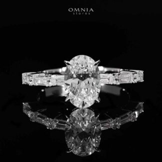 Omnia Nourine Silver Ring In 925 Silver High Quality Certified Lab Crafted Stones