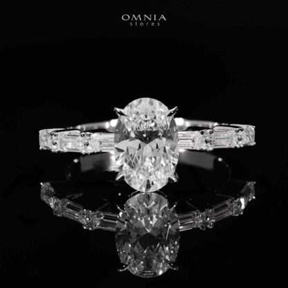 Omnia Nourine Silver Ring In 925 Silver High Quality Certified Lab Crafted Stones