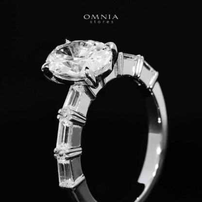 Omnia Nourine Silver Ring In 925 Silver High Quality Certified Lab Crafted Stones - Image 4
