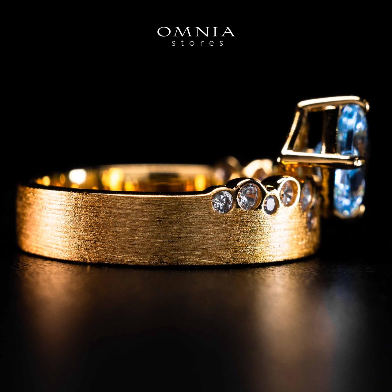 Omnia Sireen Golden Ring In 925 Silver High Quality Certified Lab Crafted Stones - Image 3