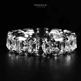Omnia Rafal White Ring In 925 Silver High Quality Certified Lab Crafted Stones