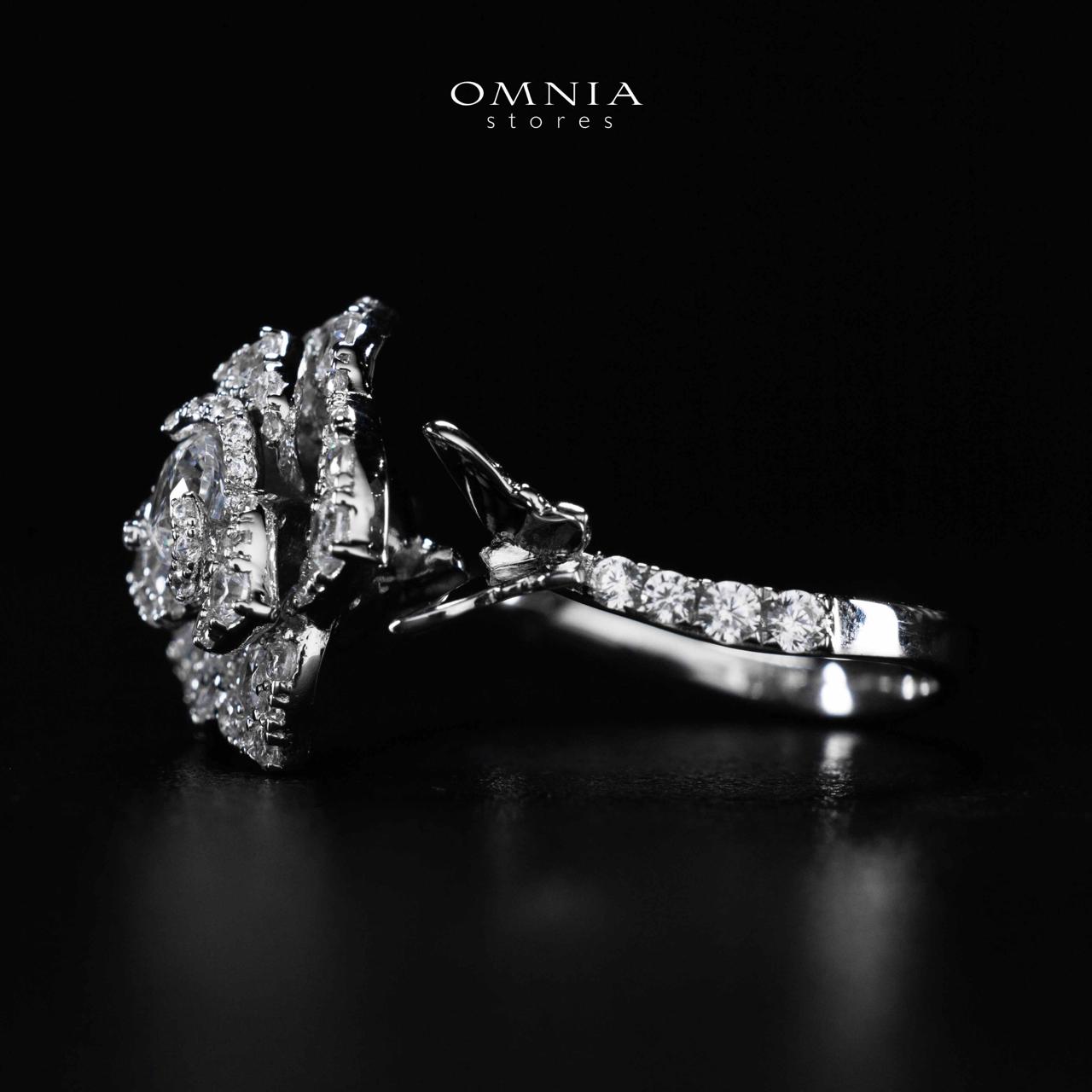 Omnia Haniya White Rose Ring In 925 Silver High Quality Certified Lab Crafted Stones - Image 3
