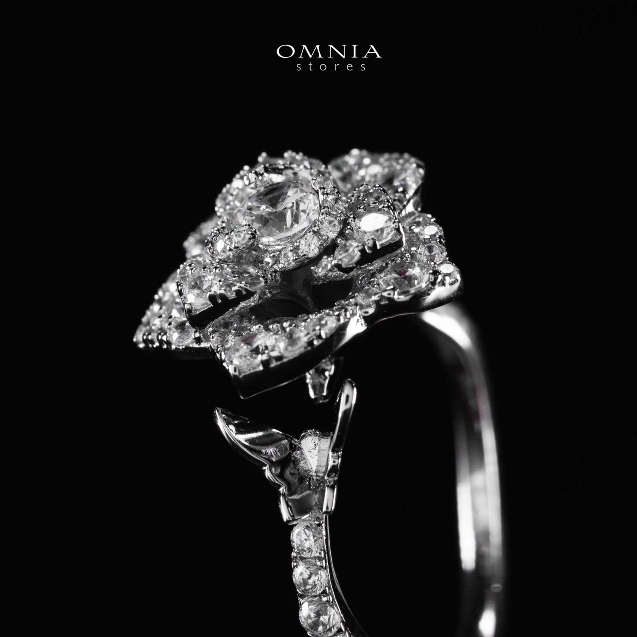 Omnia Haniya White Rose Ring In 925 Silver High Quality Certified Lab Crafted Stones - Image 5
