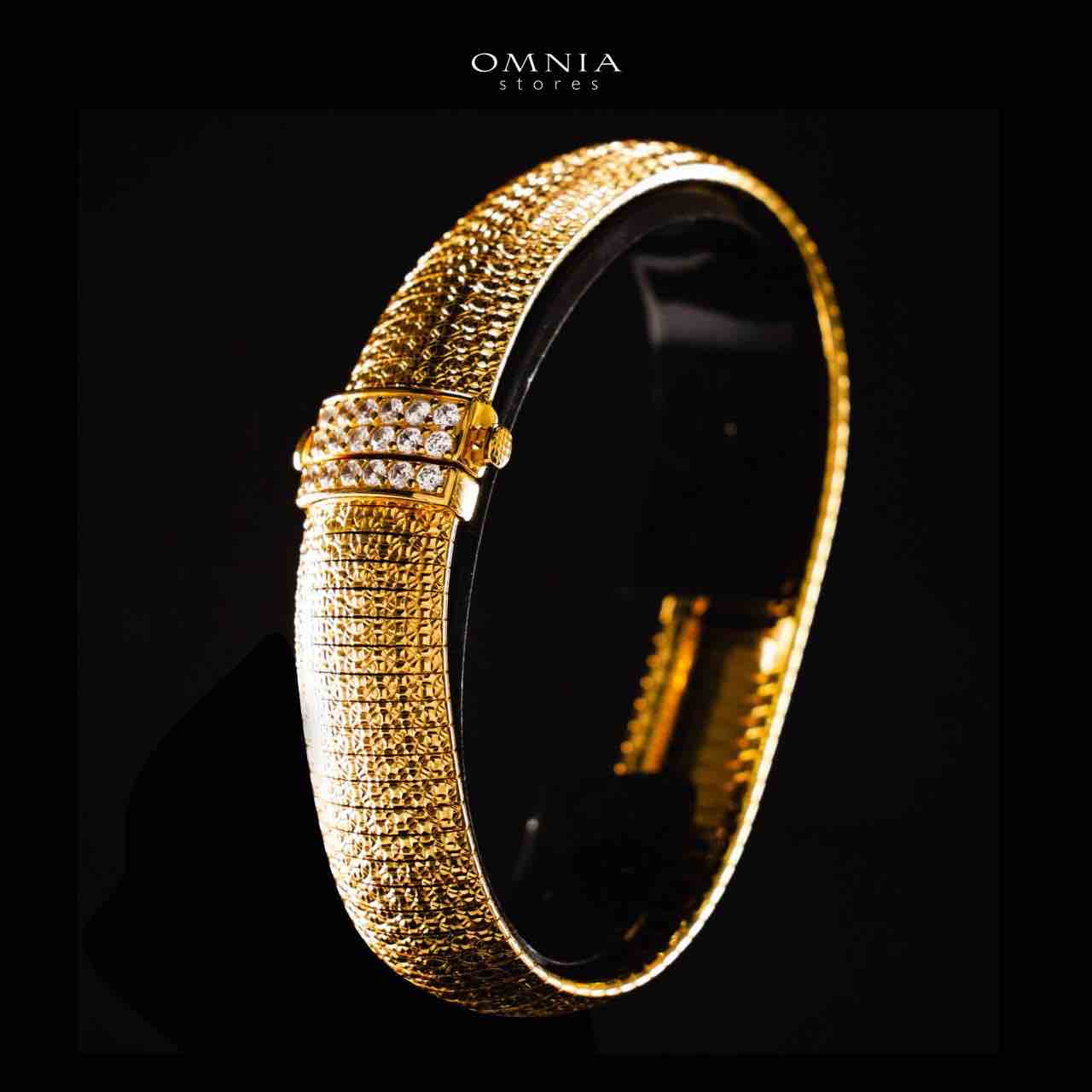 Omnia Rimah Golden Bracelet In 925 Silver High Quality Certified Lab Crafted Stones - Image 4