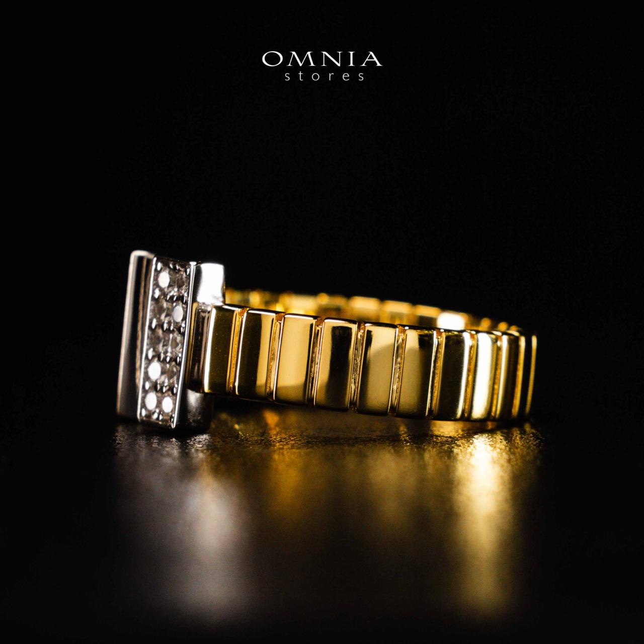 Omnia Abeerah Golden Silver Ring In 925 Silver High Quality Certified Lab Crafted Stones - Image 7