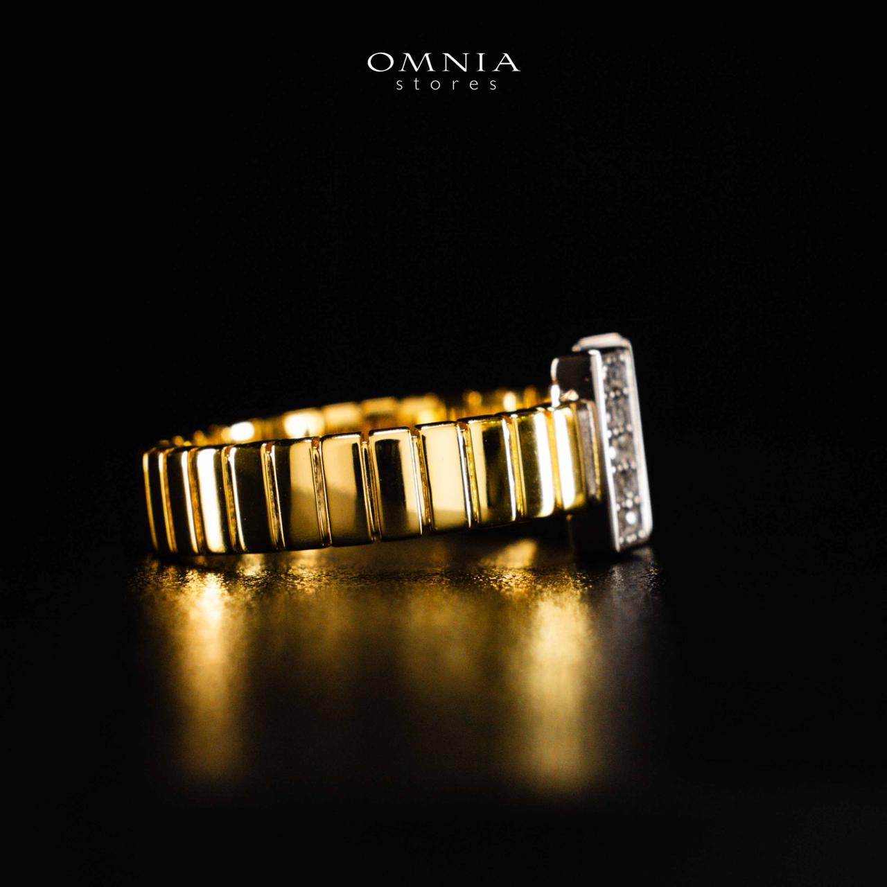 Omnia Abeerah Golden Silver Ring In 925 Silver High Quality Certified Lab Crafted Stones - Image 6