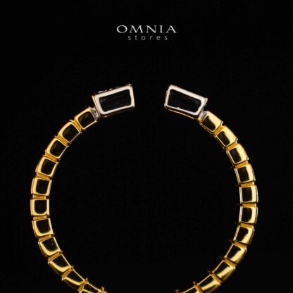 Omnia Abeerah Golden Silver Ring In 925 Silver High Quality Certified Lab Crafted Stones - Image 5
