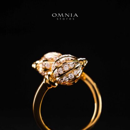 Omnia Rafah Golden Ring In 925 Silver High Quality Certified Lab Crafted Stones - Image 4