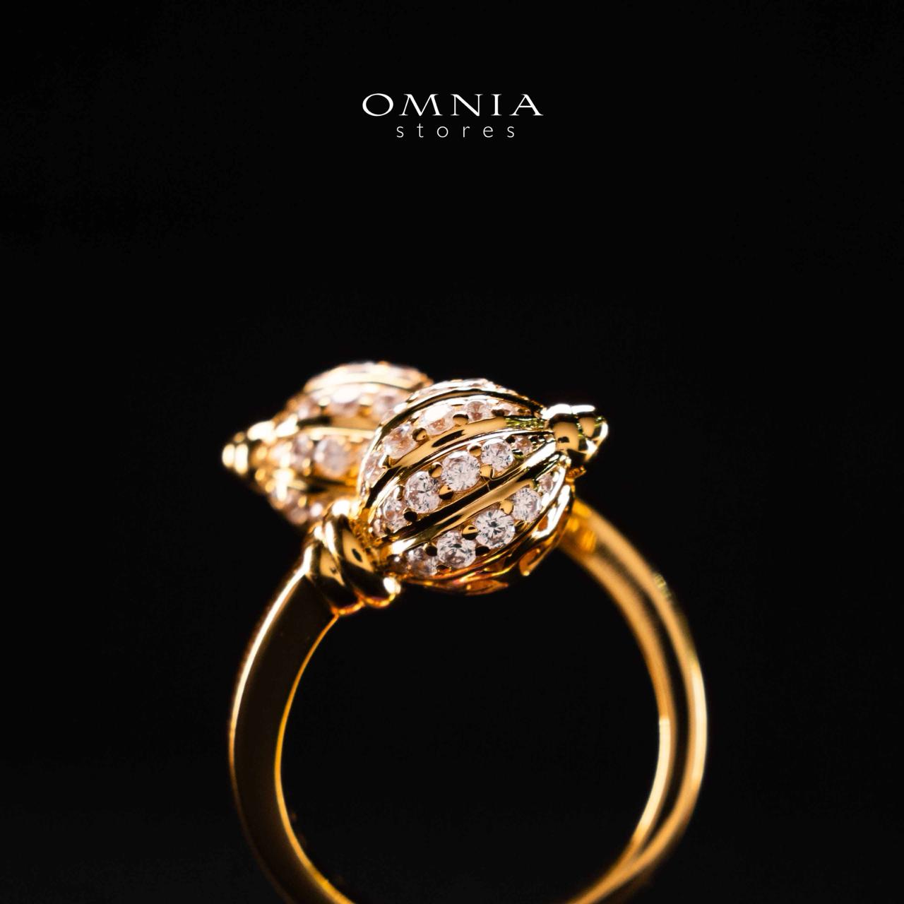 Omnia Rafah Golden Ring In 925 Silver High Quality Certified Lab Crafted Stones - Image 4