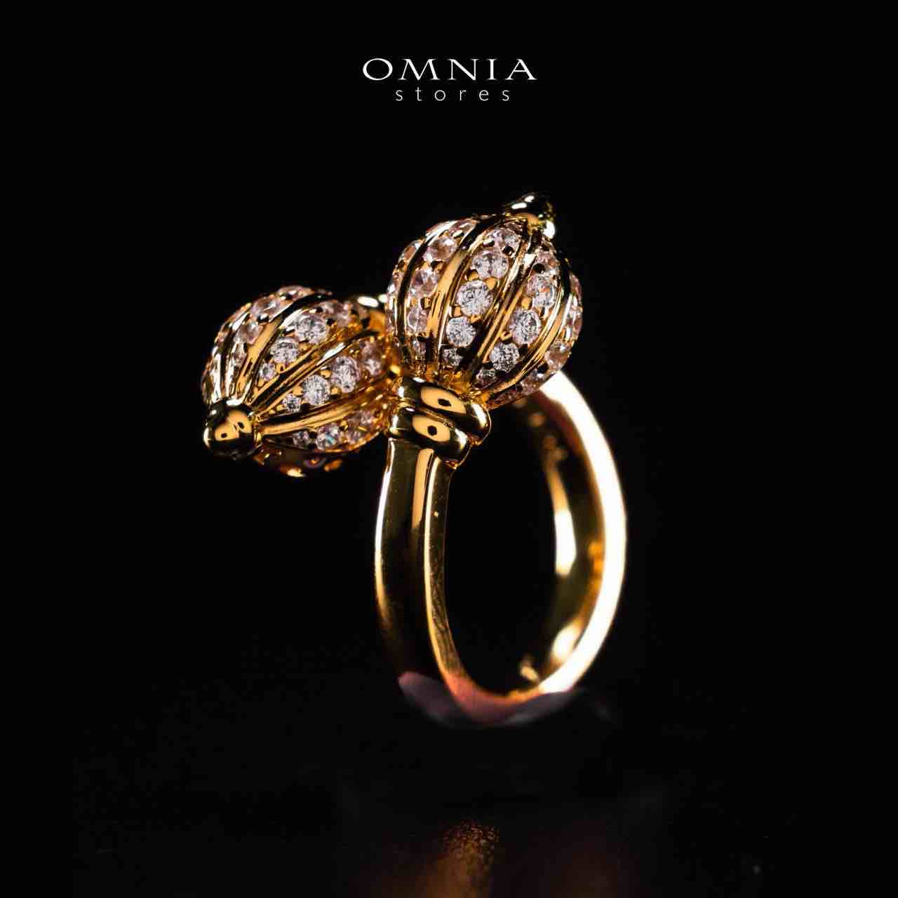 Omnia Rafah Golden Ring In 925 Silver High Quality Certified Lab Crafted Stones - Image 3