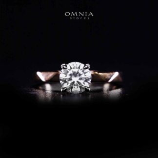 Omnia Maira Rose Gold Ring In 925 Silver High Quality Certified Lab Crafted Stones