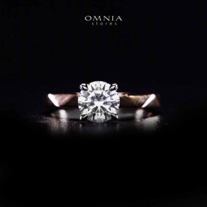 Omnia Maira Rose Gold Ring In 925 Silver High Quality Certified Lab Crafted Stones