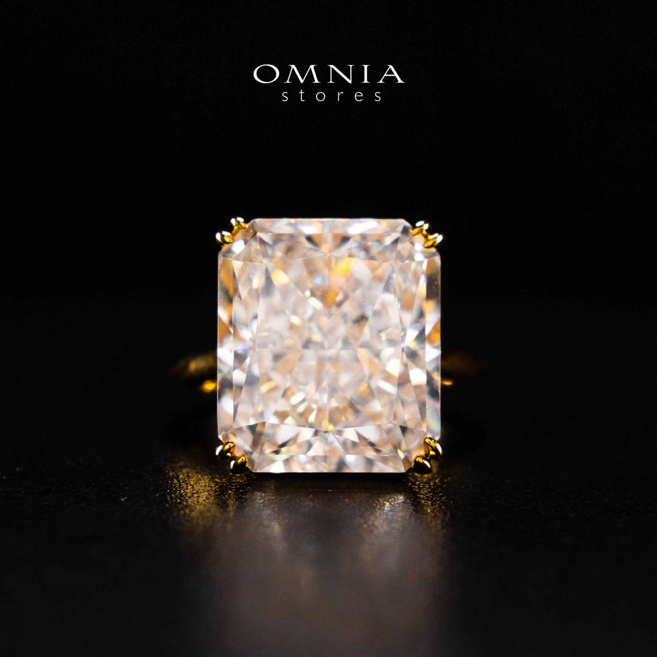Omnia Zarmina Gold Ring In 925 Silver High Quality Certified Lab Crafted Stones - Image 2