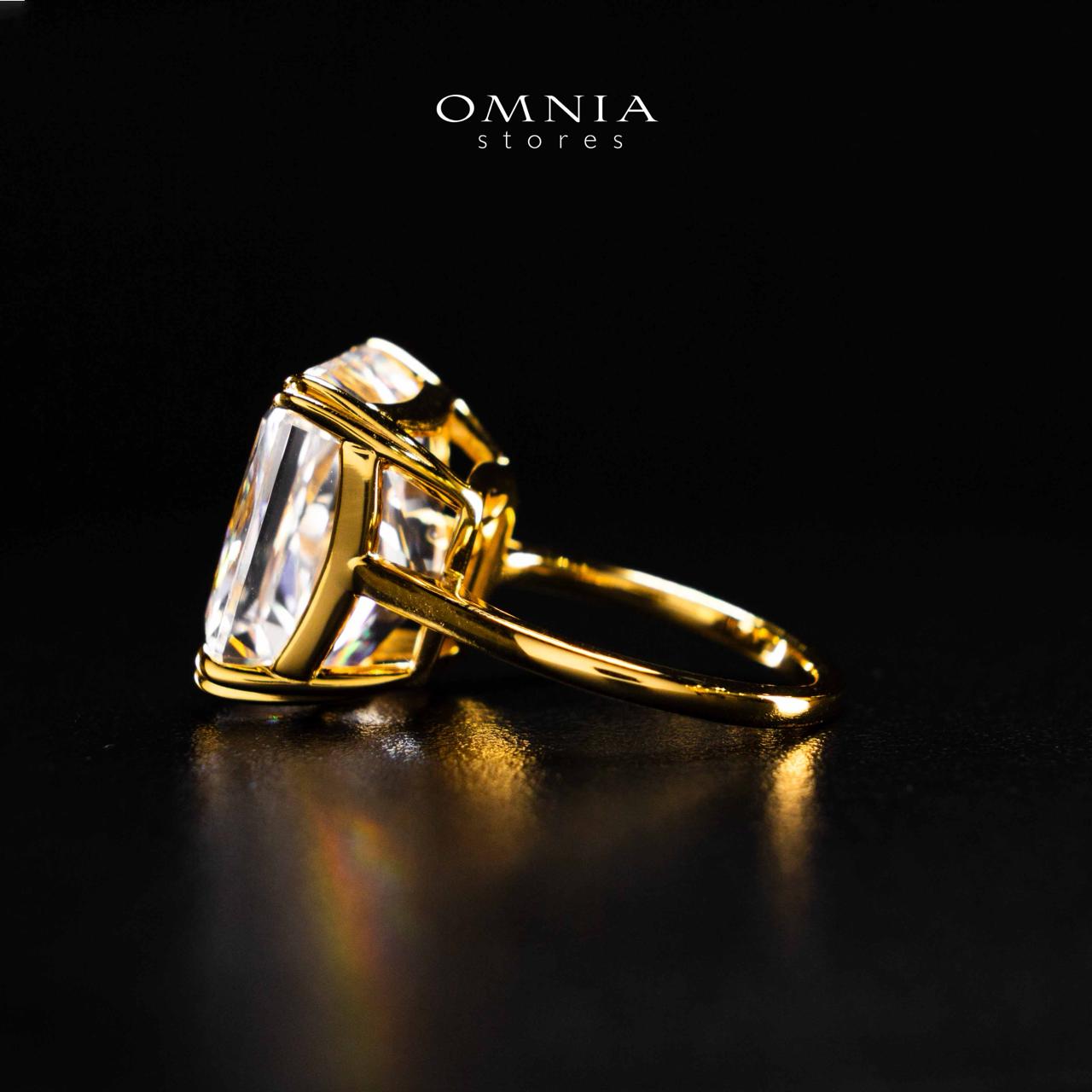 Omnia Zarmina Gold Ring In 925 Silver High Quality Certified Lab Crafted Stones - Image 6