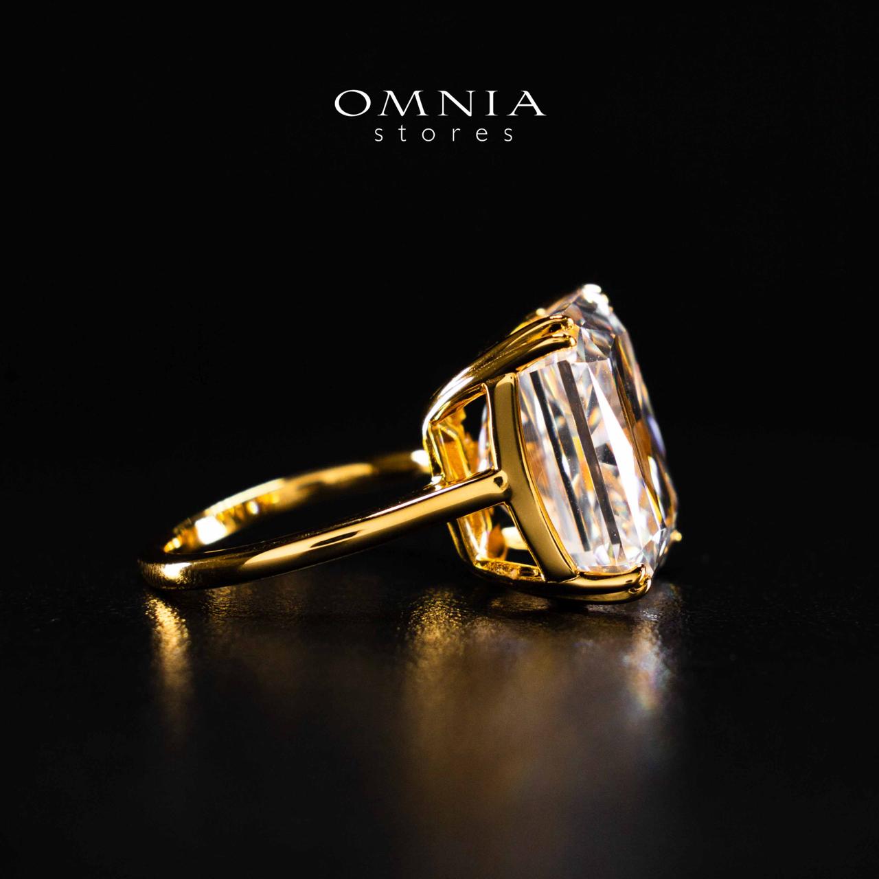 Omnia Zarmina Gold Ring In 925 Silver High Quality Certified Lab Crafted Stones - Image 5