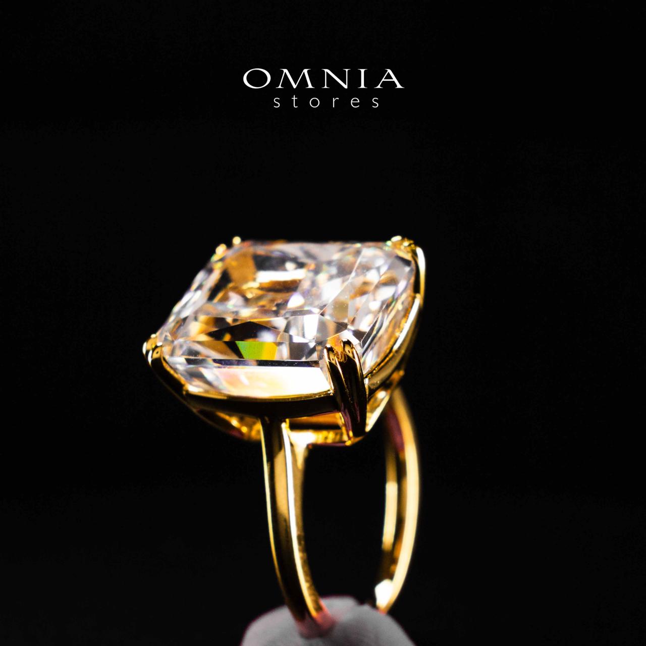 Omnia Zarmina Gold Ring In 925 Silver High Quality Certified Lab Crafted Stones - Image 3