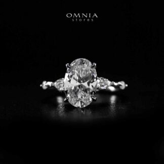 Omnia Aaliyat Silver Ring In 925 Silver High Quality Certified Lab Crafted Stones