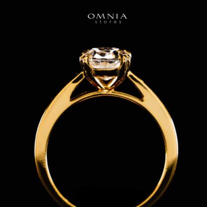 Omnia Asra Gold Ring In 925 Silver High Quality Certified Lab Crafted Stones - Image 5