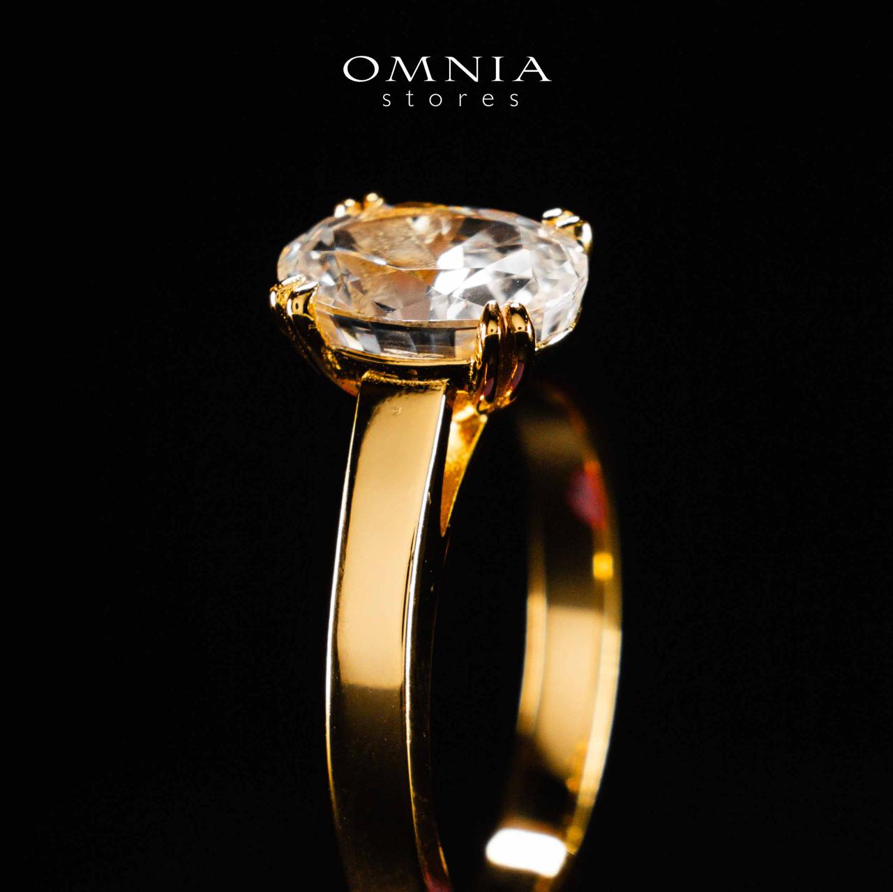 Omnia Asra Gold Ring In 925 Silver High Quality Certified Lab Crafted Stones - Image 4