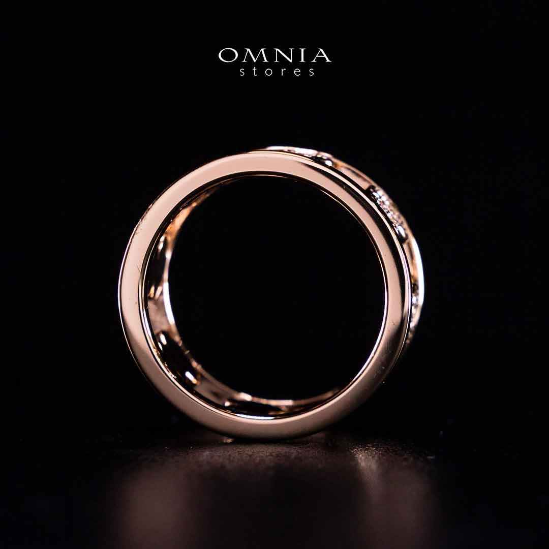 Omnia Nayirah Rose Glod Ring In 925 Silver High Quality Certified Lab Crafted Stones - Image 4