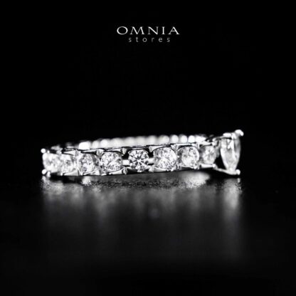 Omnia Ayshan White Heart Shape Ring In 925 Silver High Quality Certified Lab Crafted Stones - Image 5