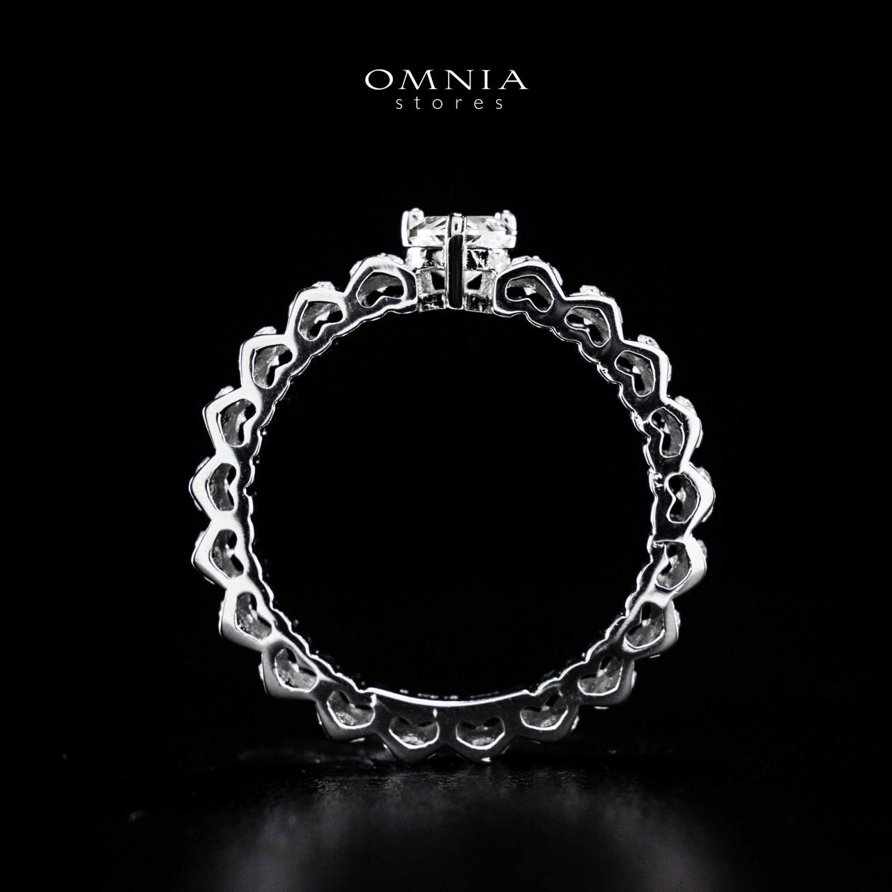 Omnia Ayshan White Heart Shape Ring In 925 Silver High Quality Certified Lab Crafted Stones - Image 4