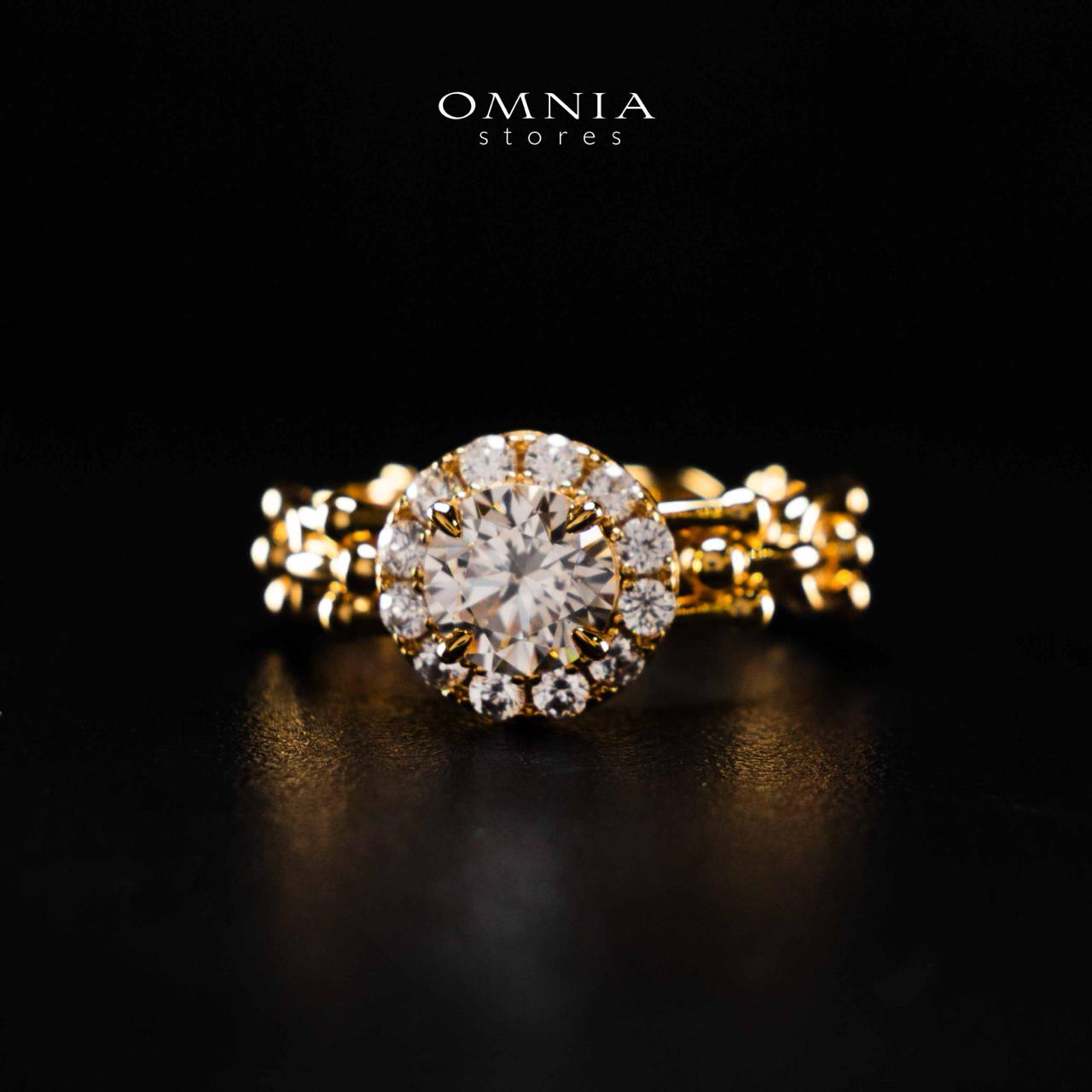 Omnia Shifaa Gold Ring In 925 Silver High Quality Certified Lab Crafted Stones - Image 2