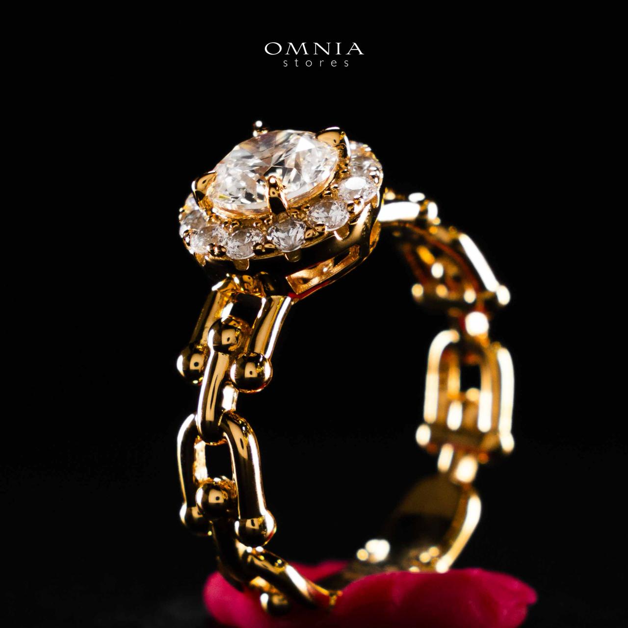 Omnia Shifaa Gold Ring In 925 Silver High Quality Certified Lab Crafted Stones - Image 3