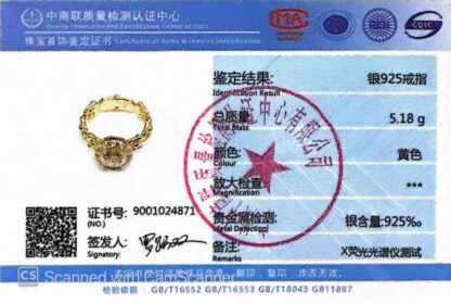 Omnia Shifaa Gold Ring In 925 Silver High Quality Certified Lab Crafted Stones - Image 7