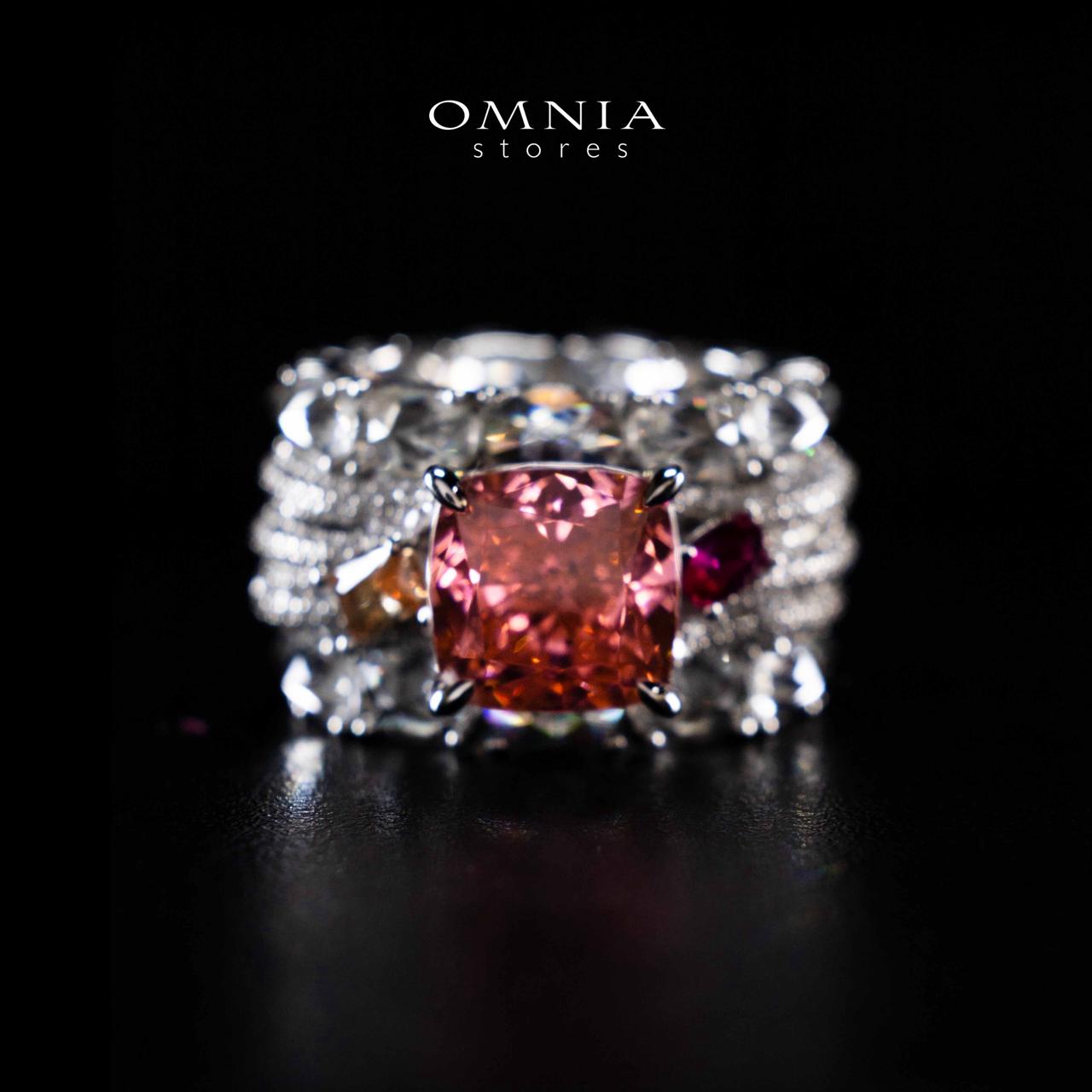 Omnia Zareefa White Ring In 925 Silver High Quality Certified Lab Crafted Stones - Image 2