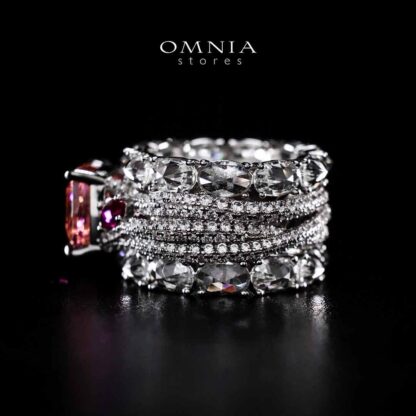 Omnia Zareefa White Ring In 925 Silver High Quality Certified Lab Crafted Stones - Image 6